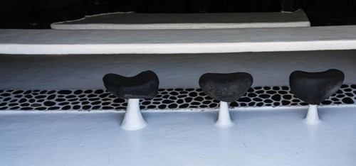 Lava rock bar stool