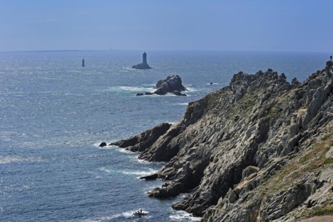 The lighthouse La Vieille at the Pointe du Raz at Plogoff