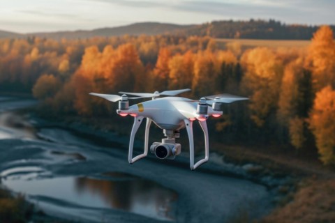 DJI drone Pahntom 4 in flight