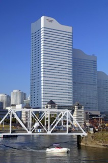 Office Buildings by the canal in Minato Mirai 21 Yokohama city Kanagawa Japan Asia