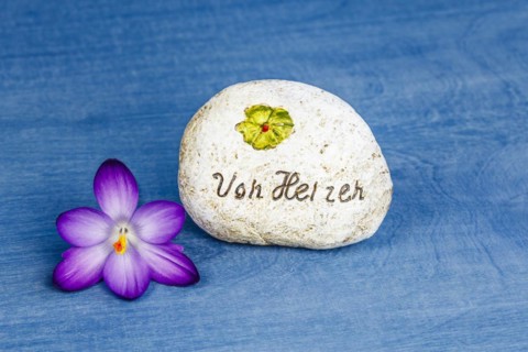 Stone with engraving From the Heart