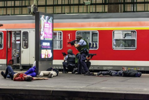 Anti-terror exercise at the main station