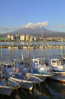 Mount Fuji view from Tagonoura Port Shizuoka Japan Asia