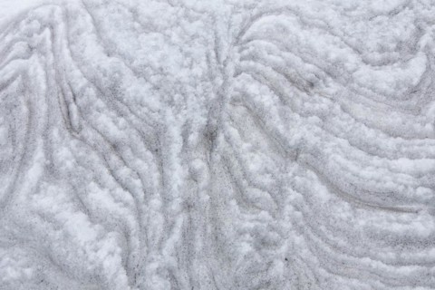 Detail showing ice formation with dirt