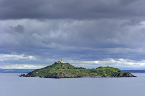 Inchkeith Lighthouse in the Firth of Forth estuary near Edinburgh