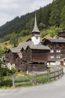 Village view of the mountain village of Niederwald