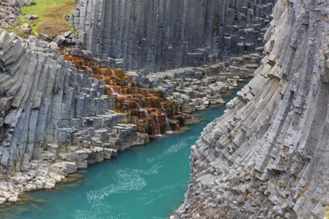 Joekla glacial river and basalt columns