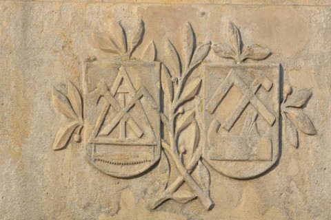 Historical coat of arms of the carpenters and roofers