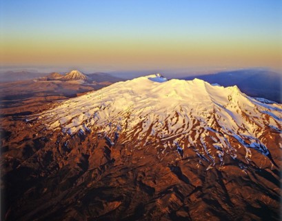 Aerial view of Mount Ruapehu North Island New Zealand