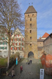 Medieval butcher's tower built in 1340 and historic city fortifications