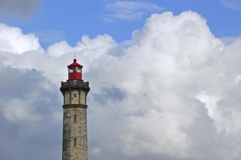The lighthouse Phare des Baleines on the island Ile de Re