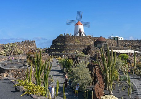 Windmill in the Jardin de Cactus