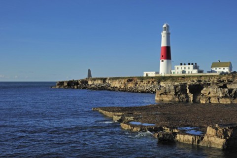 Portland Bill Lighthouse on the Isle of Portland along the Jurassic Coast