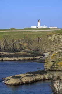Noss Head Lighthouse near Wick in Caithness