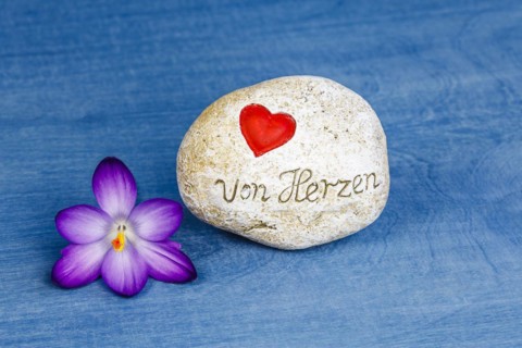 Stone with engraving From the Heart