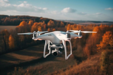 DJI Phantom 4 drone in flight