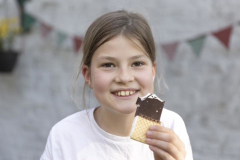 Girl eating an ice cream