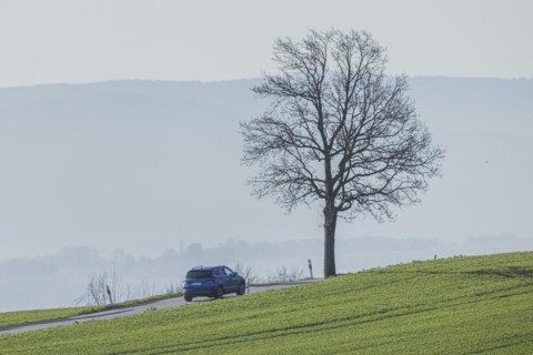 A car on a country road