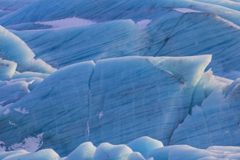 Blue ice formations on Svinafellsjoekull