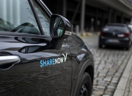 A vehicle of the car sharing provider ShareNow in Berlin