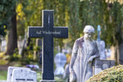 Prague Cemetery Stuttgart in autumn