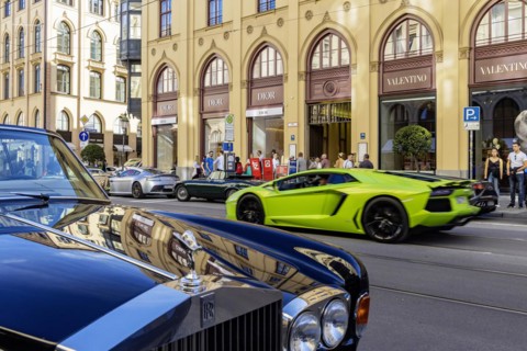 Exclusive shopping street Maximilianstrasse