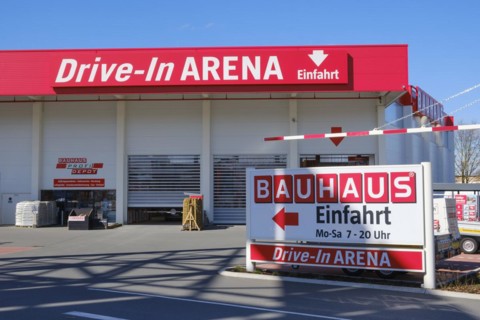 Sign with lettering Bauhaus