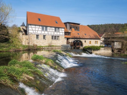 Historic water mill on the river Ilm