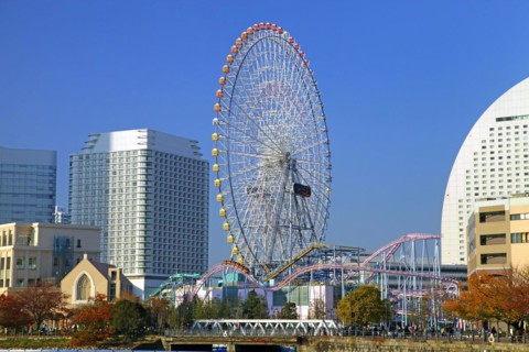 Ferris Wheel Cosmo Clock 21 in Minato Mirai 21 Yokohama city Kanagawa Japan