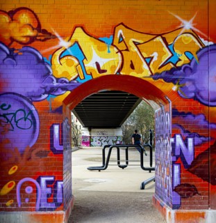 Calisthenics facility in Gleisdreieck Park