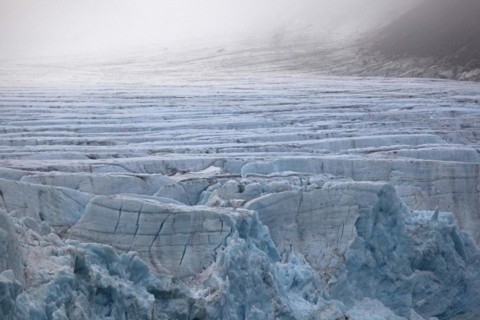 Glacier in the Magdalenefjord on Svalbard