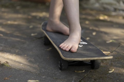 Child on a skateboard