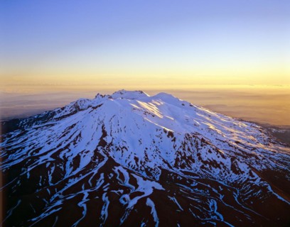 Aerial view of Mount Ruapehu North Island New Zealand