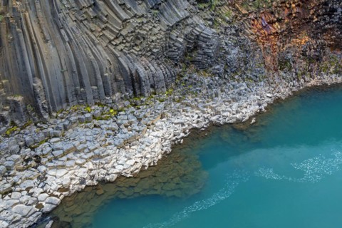 Joekla glacial river and basalt columns