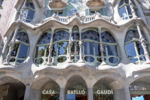 Curved colourful windows