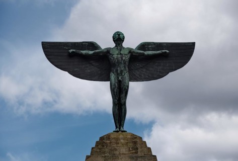 Upper part of the Otto Lilienthal Monument erected in 1914