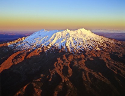 Aerial view of Mount Ruapehu North Island New Zealand