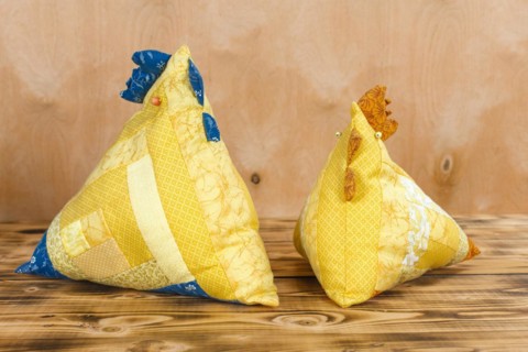 Fabric chickens