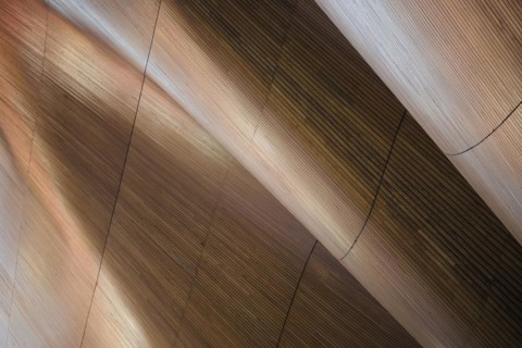 Exterior facade of the Kilden Theatre and Concert Hall. Kristiansand