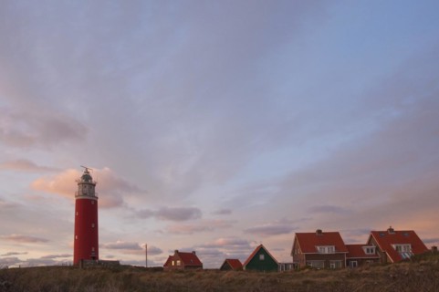 The Cocksdorp lighthouse at sunset