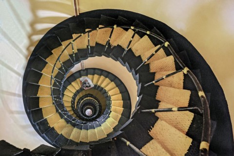 Spiral staircase in the lighthouse