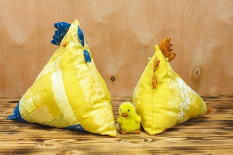 Fabric chickens