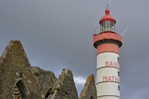 The Pointe Saint Mathieu with its lighthouse and abbey ruins