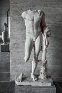 Statue of a naked youth
