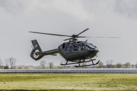 A helicopter of the model Airbus Helicopters H135 of the German Armed Forces