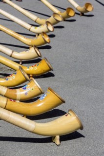 Concert with traditional alphorn instruments