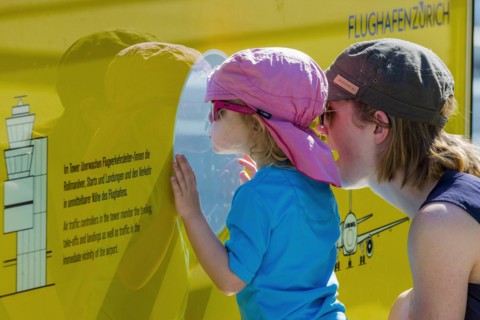 Young visitor at ZRH airport