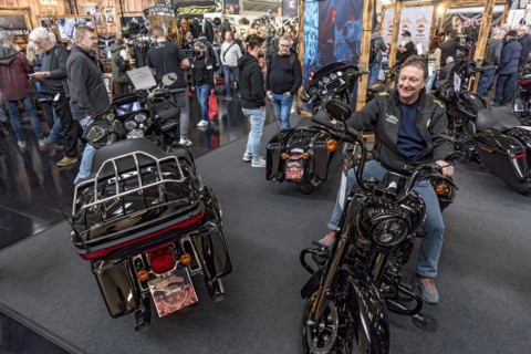 Man sitting on a Harley-Davidson FLHRXS Road King Special