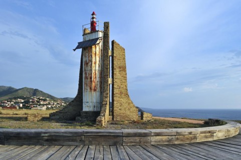 Lighthouse at the Cap Cerbere at sunrise