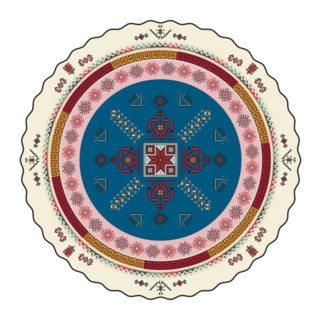 Traditional Georgian round decorative element